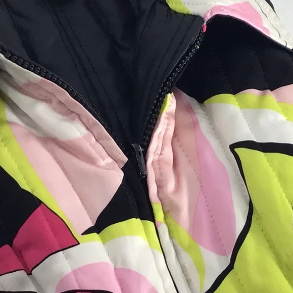 Etcetera Puffy 100% Silk Multi Colored Vest Size 8 - Picture 11 of 13